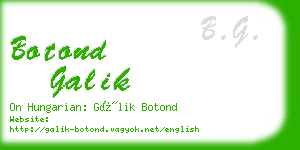 botond galik business card